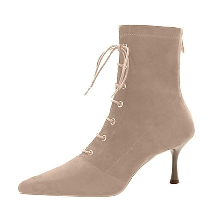 Alueeu ladies shoes casual Fashion Women s Shoes Breathable Thin High Heels Pointed Lace-up Short Boots Beige 37
Alueeu ladies shoes casual Fashion Women s Shoes Breathable Thin High Heels Pointed Lace-up Short Boots Beige 37