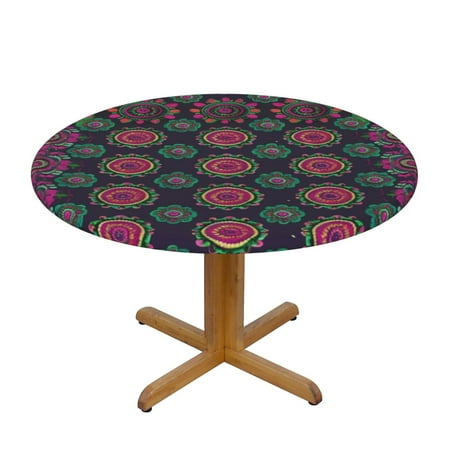 Geometric Floral Mandalas Round Picnic Tablecloth Waterproof Elastic Fitted Table Covers Wipeable Backed Vinyl Tablecloths for Camping Outdoor
Geometric Floral Mandalas Round Picnic Tablecloth Waterproof Elastic Fitted Table Covers Wipeable Backed Vinyl Tablecloths for Camping Outdoor