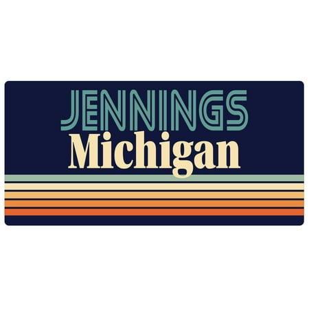 Jennings Michigan 5 x 2.5-Inch Fridge Magnet Retro Design