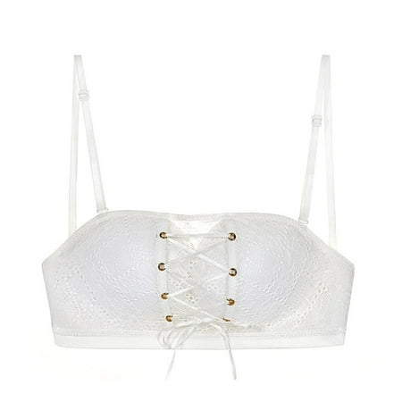 TALENT Bra Strapless Lace Drawstring Bandeau For Daliy Push Up Sponge Bra With Detachable Strap For Wedding Party Fall-Off-Proof(White 34/75D)
TALENT Bra Strapless Lace Drawstring Bandeau For Daliy Push Up Sponge Bra With Detachable Strap For Wedding Party Fall-Off-Proof(White 34/75D)