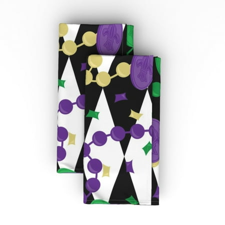 Linen Cotton Canvas Dinner Napkins (Set of 2) - Mardi Gras Beads Parade Party Print Cloth Dinner Napkins by Spoonflower
Linen Cotton Canvas Dinner Napkins (Set of 2) - Mardi Gras Beads Parade Party Print Cloth Dinner Napkins by Spoonflower