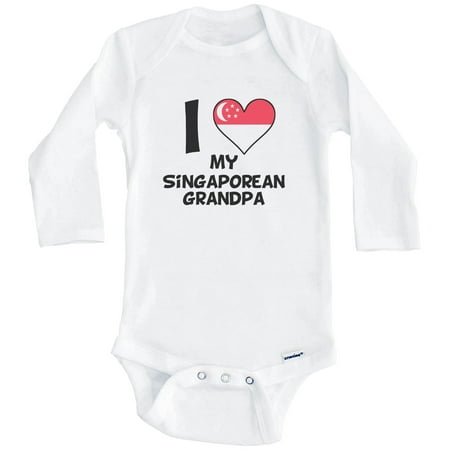 I Heart My Singaporean Grandpa Singapore Flag One Piece Baby Bodysuit (Long Sleeve) 6-9 Months White
I Heart My Singaporean Grandpa Singapore Flag One Piece Baby Bodysuit (Long Sleeve) 6-9 Months White