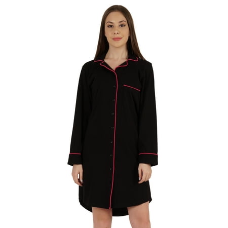 Inkmeso Solid Jersey Nightgown For Women Long Sleeve Button Down Sleepshirt Loungewear Nightdress
Inkmeso Solid Jersey Nightgown For Women Long Sleeve Button Down Sleepshirt Loungewear Nightdress