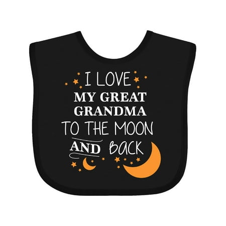 Inktastic I Love My Great Grandma to the Moon and Back Gift Baby Boy or Baby Girl Bib
Inktastic I Love My Great Grandma to the Moon and Back Gift Baby Boy or Baby Girl Bib