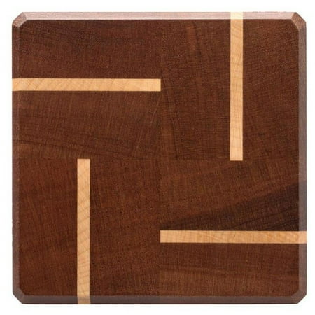 A & E Millwork AEM-5046 Single Oak & Maple Wood Coasters
