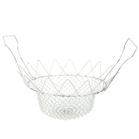 LIZEALUCKY Stainless Steel Folding Fry Basket Steaming Rinsing Fried Food Strainer Frying Tool Supplies for Fried Food or Fruits
LIZEALUCKY Stainless Steel Folding Fry Basket Steaming Rinsing Fried Food Strainer Frying Tool Supplies for Fried Food or Fruits