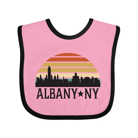 Inktastic Albany New York Skyline Sunset Gift Baby Boy or Baby Girl Bib