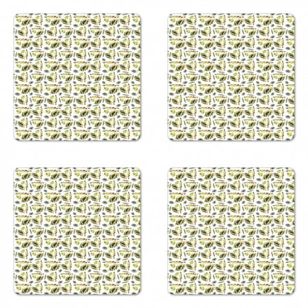 Abstract Geometry Coaster Set of 4 Pattern of Fall Foliage Leaves Motley Style on Plain Background Square Hardboard Gloss Coasters Standard Size White Green Brown by Ambesonne
Abstract Geometry Coaster Set of 4 Pattern of Fall Foliage Leaves Motley Style on Plain Background Square Hardboard Gloss Coasters Standard Size White Green Brown by Ambesonne