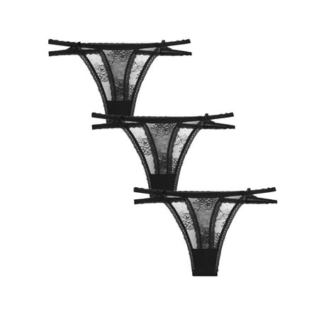 Baywell G-String Thongs 3 Pieces for Women Sexy Lace Low Rise Underwear for Ladies No Show T-back Tanga Panties Black S-XL
Baywell G-String Thongs 3 Pieces for Women Sexy Lace Low Rise Underwear for Ladies No Show T-back Tanga Panties Black S-XL