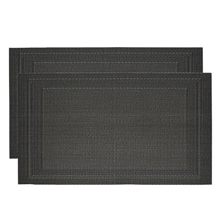 Uxcell Place Mats 450x300mm Table Mats Pack of 2 PVC Washable Woven Placemat Dark Gray
Uxcell Place Mats 450x300mm Table Mats Pack of 2 PVC Washable Woven Placemat Dark Gray