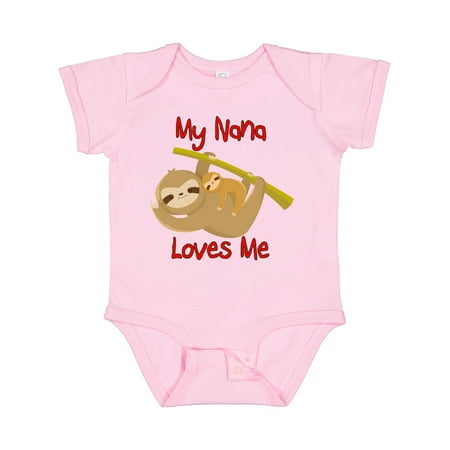 Inktastic My Nana Loves Me Sloth Gift Baby Boy or Baby Girl Bodysuit 
Inktastic My Nana Loves Me Sloth Gift Baby Boy or Baby Girl Bodysuit