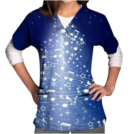 Yyeselk Women Lightweight Working Uniform T-Shirts V-Neck Scrub Tops Graphic Scrub Tops with Pockets Nursing Blouses Pullover Shirts Tshirts Tee Shirt Blue M
Yyeselk Women Lightweight Working Uniform T-Shirts V-Neck Scrub Tops Graphic Scrub Tops with Pockets Nursing Blouses Pullover Shirts Tshirts Tee Shirt Blue M