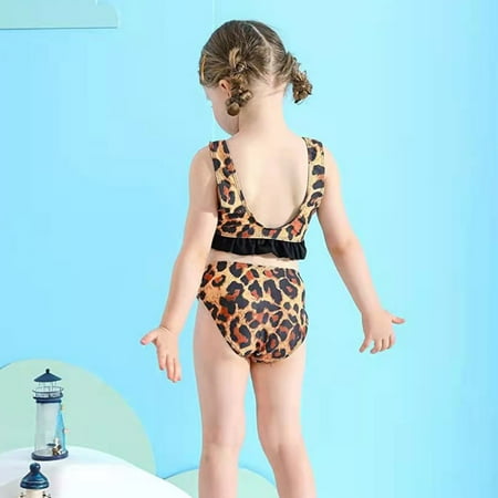 Gubotare Toddler Summer Girls Sleeveless Leopard Print Two Piece Swimwear Swimsuit Bikini Suits for Kids Girls Brown 12-18 Months
Gubotare Toddler Summer Girls Sleeveless Leopard Print Two Piece Swimwear Swimsuit Bikini Suits for Kids Girls Brown 12-18 Months