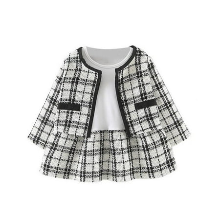 Elaydool 2pcs/set Toddler Kid Baby Girl Long Sleeve Cardigan Jacket Coat+Tutu Pleated Dress Plaid Outfit Set Fall Winter Children Clothes
Elaydool 2pcs/set Toddler Kid Baby Girl Long Sleeve Cardigan Jacket Coat+Tutu Pleated Dress Plaid Outfit Set Fall Winter Children Clothes