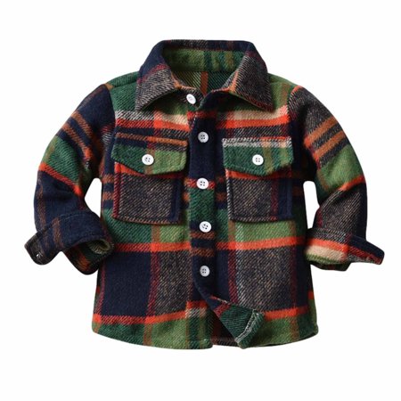 EHTMSAK Infant Baby Boy Plaid High Neck Coat Toddler Child Fall Winter Fleece Pockets Jackets Long Sleeve Button Up Outerwear Dark Green 3M-10Y 160
EHTMSAK Infant Baby Boy Plaid High Neck Coat Toddler Child Fall Winter Fleece Pockets Jackets Long Sleeve Button Up Outerwear Dark Green 3M-10Y 160