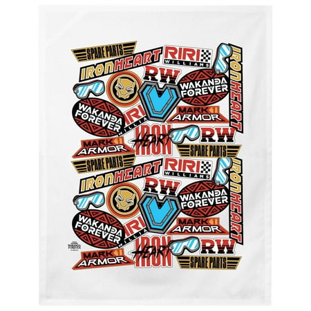 Black Panther Wakanda Forever IronHeart Icons Dish Towels