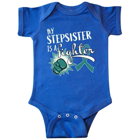 Inktastic Ovarian Cancer Awareness My Stepsister is a Fighter Gift Baby Boy or Baby Girl Bodysuit
Inktastic Ovarian Cancer Awareness My Stepsister is a Fighter Gift Baby Boy or Baby Girl Bodysuit