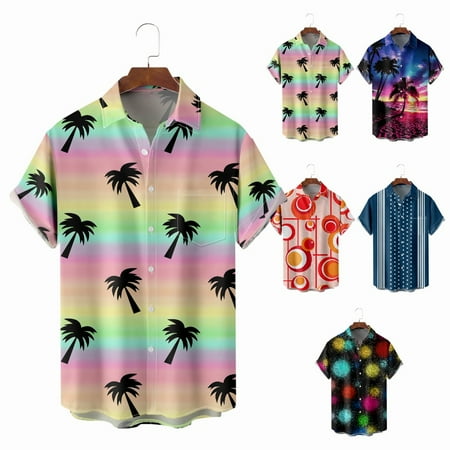 Mens Casual Button Down Hawaiian Shirts Lapel Print Cheap Clothing for Boys 5-14 Years
Mens Casual Button Down Hawaiian Shirts Lapel Print Cheap Clothing for Boys 5-14 Years