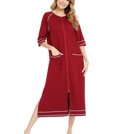 Pregnant Woman Nightshirt Pocket Half Sleeve Nightgown For Home Hotel Burgundy XL
Pregnant Woman Nightshirt Pocket Half Sleeve Nightgown For Home Hotel Burgundy XL
