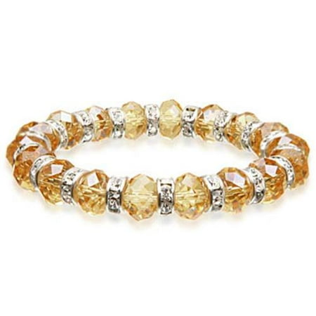 Alexander Kalifano BLUE-BGG-27 Gorgeous Glass Bracelet - Amber