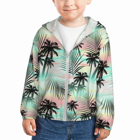 Gaeub Tropical Summer Palm Print Athletic Sun Protection Hoodie for Kids Long Sleeve Outdoor UV Shirt Running Fishing Top for Boys Girls-3 Years
Gaeub Tropical Summer Palm Print Athletic Sun Protection Hoodie for Kids Long Sleeve Outdoor UV Shirt Running Fishing Top for Boys Girls-3 Years