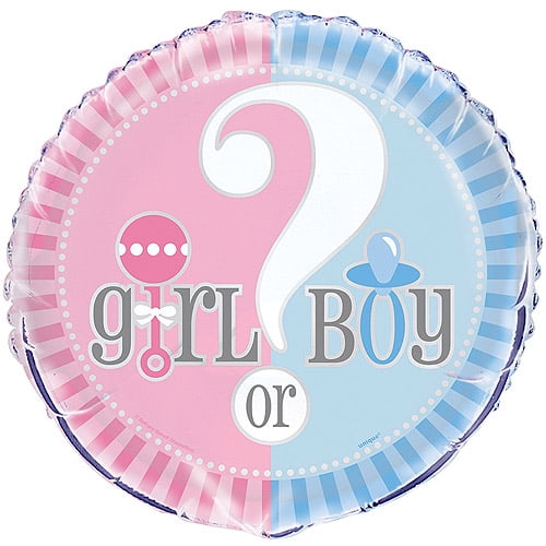 Foil Gender Reveal Balloon, 18 in, 1ct