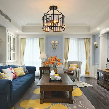 TFCFL 3-Light Retro Crystal Ceiling Light Fixture Semi Flush Mount Industrial Farmhouse Ceiling Light for Bedroom Farmhouse
TFCFL 3-Light Retro Crystal Ceiling Light Fixture Semi Flush Mount Industrial Farmhouse Ceiling Light for Bedroom Farmhouse