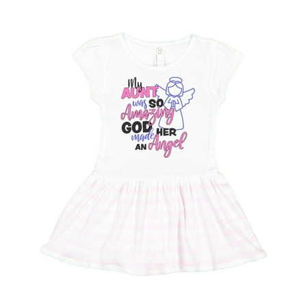 Inktastic My Aunt was so Amazing God Made her an Angel Gift Toddler Girl Dress