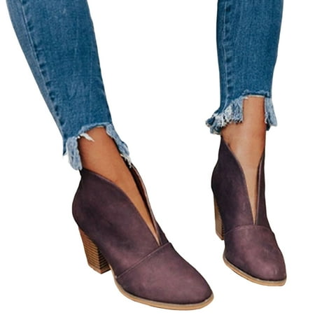 Fall Leather Heel Booties Low Chunky Heel Booties Slip-on Shoes for Halloween Thanksgiving Christmas Gifts 35 Brown
Fall Leather Heel Booties Low Chunky Heel Booties Slip-on Shoes for Halloween Thanksgiving Christmas Gifts 35 Brown