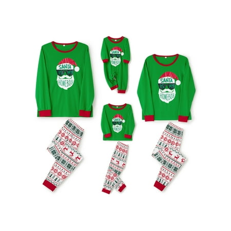 Suanret Christmas Pajamas for Family Letter Santa Claus Print Long Sleeve Tops + Floral Long Pants for Kids Adults Green Mom-M
Suanret Christmas Pajamas for Family Letter Santa Claus Print Long Sleeve Tops + Floral Long Pants for Kids Adults Green Mom-M