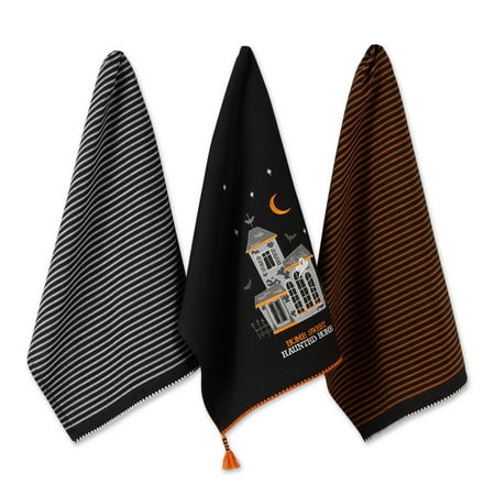Asst Home Sweet Haunted Home Dishtowel (Set Of 3)