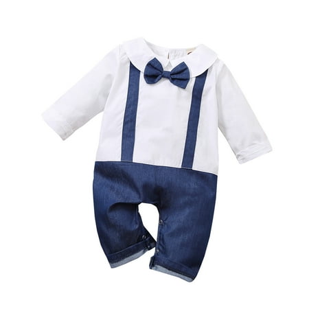 Honeeladyy Winter Newborn Baby Boys Long Sleeve False Two Pieces Bow Tie Romper Jumpsuit Outfits White Sales
Honeeladyy Winter Newborn Baby Boys Long Sleeve False Two Pieces Bow Tie Romper Jumpsuit Outfits White Sales