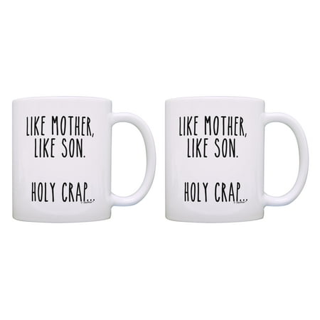 ThisWear Funny Mom Mug Set Like Mother Like Son Coffee Cup Joke Mug for Mom 11 ounce 2 Pack Coffee Mugs
ThisWear Funny Mom Mug Set Like Mother Like Son Coffee Cup Joke Mug for Mom 11 ounce 2 Pack Coffee Mugs