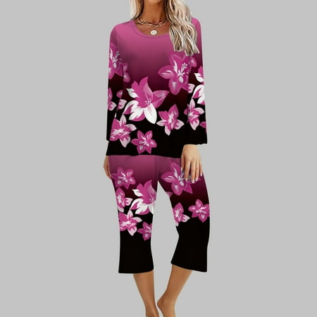 Two Piece Outfits For Women 2PC Round Neck Long Sleeve Two-piece Comfortable Home Pajamas Set Sports Set Up to 65% off
Two Piece Outfits For Women 2PC Round Neck Long Sleeve Two-piece Comfortable Home Pajamas Set Sports Set Up to 65% off