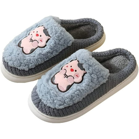 PIKADINGNIS Women Men Fluffy Fur PPlush Cozy Soft House Slippers Non-slip Cute Cow Furry Indoor Shoes
PIKADINGNIS Women Men Fluffy Fur PPlush Cozy Soft House Slippers Non-slip Cute Cow Furry Indoor Shoes