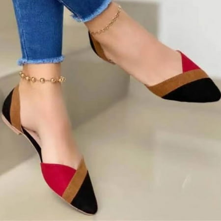Christmas Women Casual Color Matching Slip-On Flat Pointed Toe Sandals Single Shoes
Christmas Women Casual Color Matching Slip-On Flat Pointed Toe Sandals Single Shoes