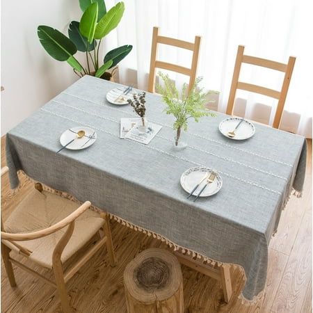 Livesture Striped Fabric Dining Room Cotton Linen Embroidered Tassel Tablecloth Light Grey 90x140cm
Livesture Striped Fabric Dining Room Cotton Linen Embroidered Tassel Tablecloth Light Grey 90x140cm