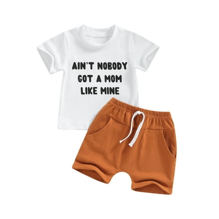 Imcute Toddler Baby Boy Summer Clothes Ain t Nobody Got A Mom Like Mine Short Sleeve T-Shirt+Shorts Outfits
Imcute Toddler Baby Boy Summer Clothes Ain t Nobody Got A Mom Like Mine Short Sleeve T-Shirt+Shorts Outfits