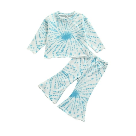 IZhansean 2Pcs Toddler Baby Girls Fall Tie Dye Outfits Long Sleeve Pullover Tops+Flared Trousers Clothes Light Blue 4-5 Years
IZhansean 2Pcs Toddler Baby Girls Fall Tie Dye Outfits Long Sleeve Pullover Tops+Flared Trousers Clothes Light Blue 4-5 Years