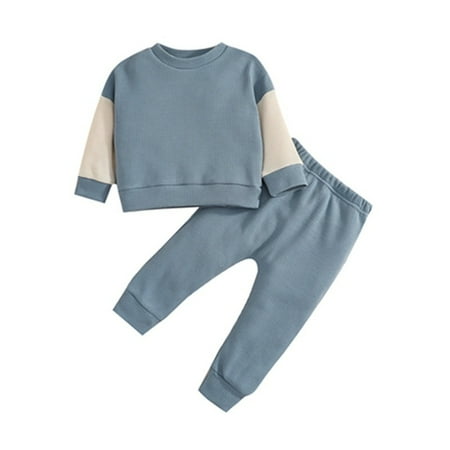 JDEFEG Baby Boy Gift Set Kids Toddler Baby Boys Girls Long Sleeve Patchwork Sweatshirt Tops Solid Pants Outfit Set 2Pcs Clothes 12 Month Boy Outfit Suit Blue 110
JDEFEG Baby Boy Gift Set Kids Toddler Baby Boys Girls Long Sleeve Patchwork Sweatshirt Tops Solid Pants Outfit Set 2Pcs Clothes 12 Month Boy Outfit Suit Blue 110
