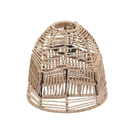 Rope Rattan Hanging Pendant Lampshade for Dining Table 18.5x18.5x5.5CM