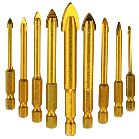 9 pcs. Tile Drill Ceramic Drill Glass Drill Bits Set Hexagon Tile Drill Set Glass Tile Drilling Tool for / Glass / Tiles - 3/4/5/6/8/10 / 12mm
9 pcs. Tile Drill Ceramic Drill Glass Drill Bits Set Hexagon Tile Drill Set Glass Tile Drilling Tool for / Glass / Tiles - 3/4/5/6/8/10 / 12mm