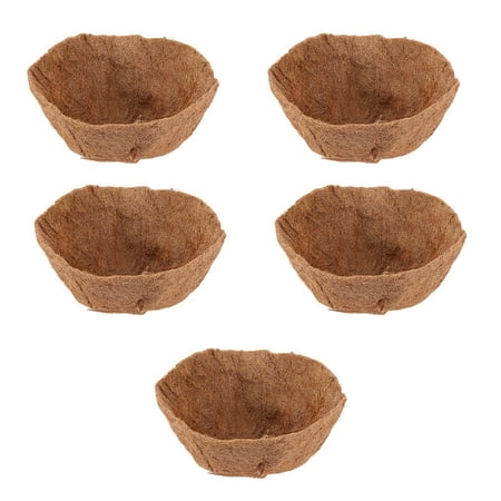 5pcs Half Ball Shape Coconut Flowerpot Liner Cushion Pot Mat for Home Use