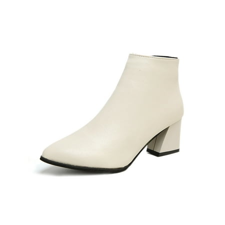 Ferndule Women Non-Slip Zipper Winter Shoes Work Elegant Low Top Street Comfort Chunky Block Short Bootie White 5.5
Ferndule Women Non-Slip Zipper Winter Shoes Work Elegant Low Top Street Comfort Chunky Block Short Bootie White 5.5