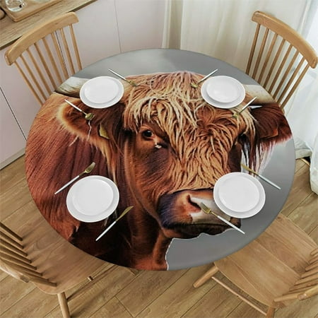 Sheronv Cow with Long Horns Round Table Cover Stain Resistant Washable Indoor Outdoor Tablecloth Kitchen Dining Wedding Parties Picnic Farmhouse 100% Polyester Fiber 31-35
Sheronv Cow with Long Horns Round Table Cover Stain Resistant Washable Indoor Outdoor Tablecloth Kitchen Dining Wedding Parties Picnic Farmhouse 100% Polyester Fiber 31-35