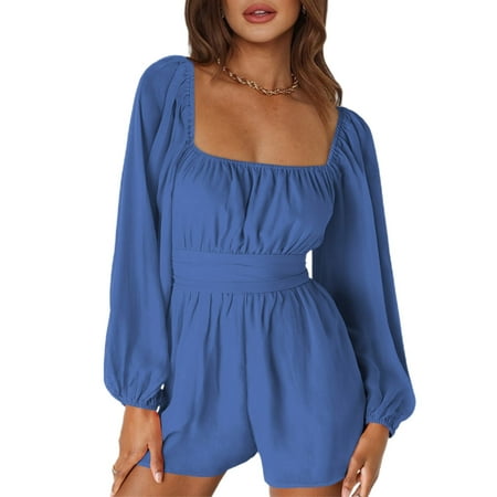 YUUZONE All-match Loose Square Neck Jumpsuits Hot Girls Elastic Waist Romper Summer
YUUZONE All-match Loose Square Neck Jumpsuits Hot Girls Elastic Waist Romper Summer