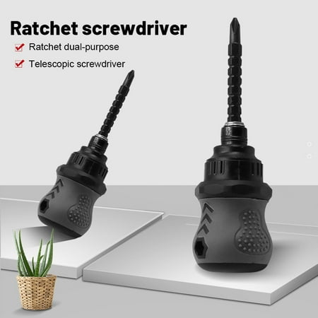 Phillips Slotted 2 in 1 Mini Screwdriver Batch Head Telescopic Screwdriver