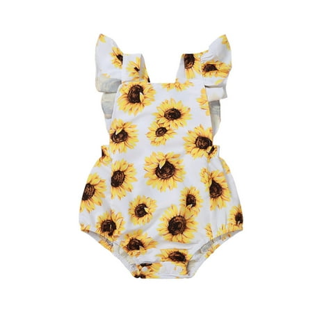 YWDJ One Piece Outfit Newborn Infant Girls Fly Sleeve Vest Floral Print Ruffled Romper Jumpsuit Yellow 74
YWDJ One Piece Outfit Newborn Infant Girls Fly Sleeve Vest Floral Print Ruffled Romper Jumpsuit Yellow 74