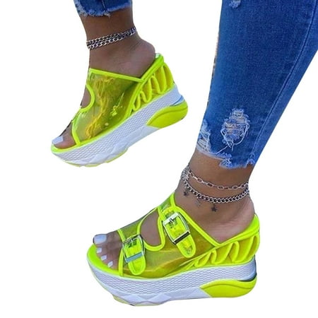 Women s Ultra Thick Platform Heeled Shoes Max Cushioning Sandals with Clear Strap Closure for Vacation Daily New
Women s Ultra Thick Platform Heeled Shoes Max Cushioning Sandals with Clear Strap Closure for Vacation Daily New