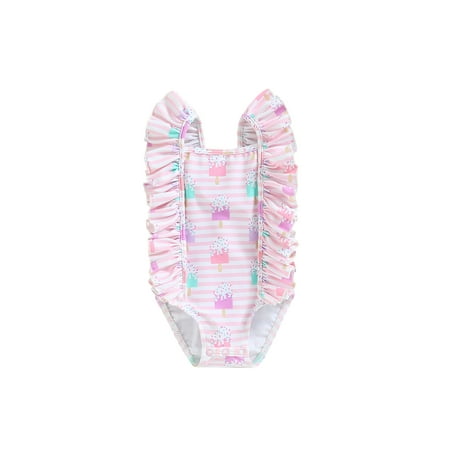 Coduop Kids Girls Summer Swimsuit Bikinis Cartoon Print Ruffled Sleeveless Round Neck Swimwear
Coduop Kids Girls Summer Swimsuit Bikinis Cartoon Print Ruffled Sleeveless Round Neck Swimwear